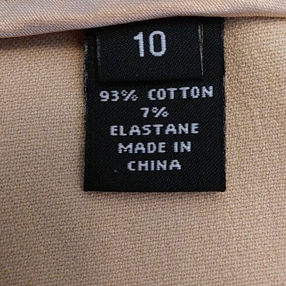Saks Fifth Ave Pants Slacks Size10 Crop Neutral Beige NWOT - Picture 9 of 13